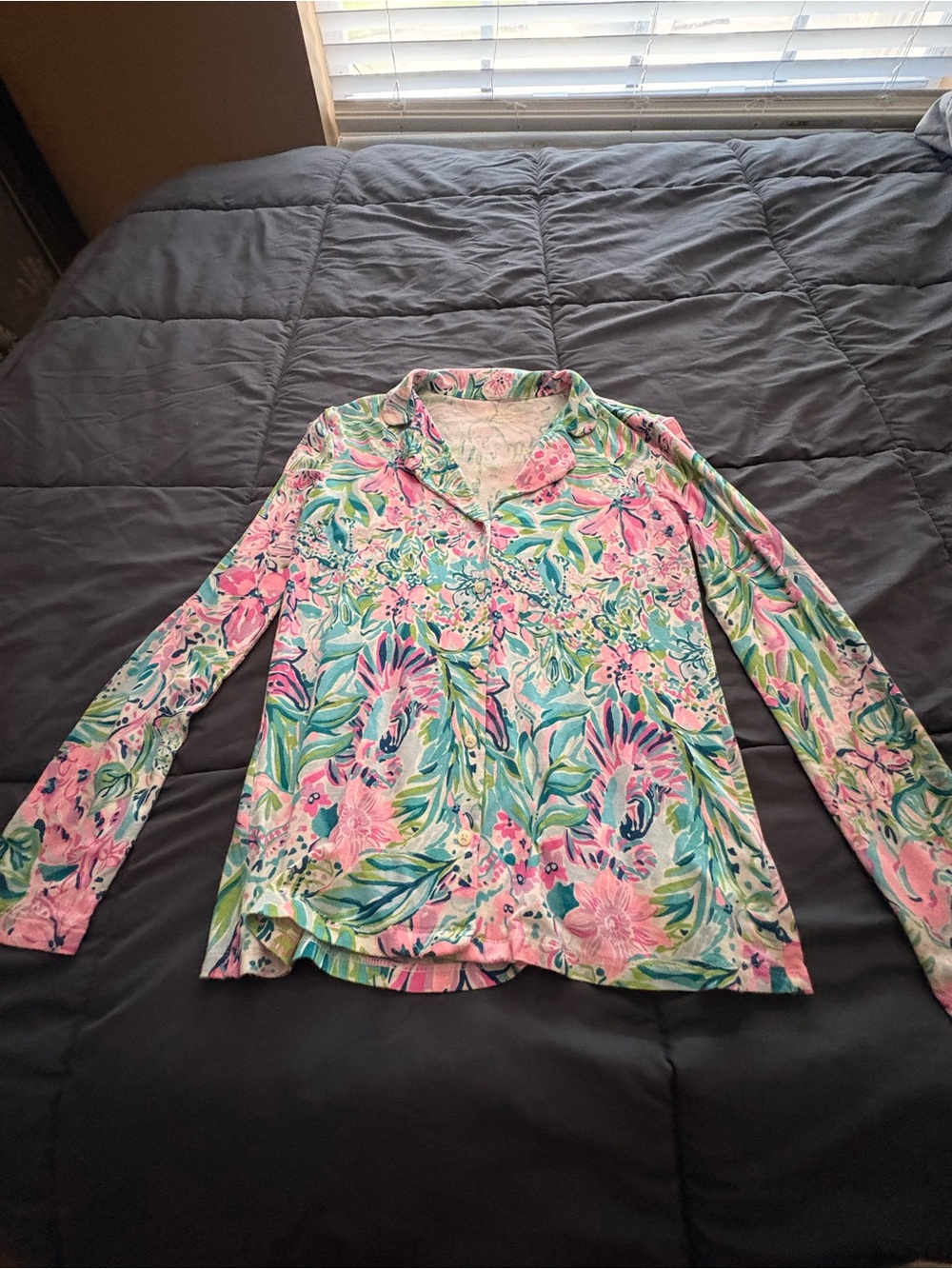 Lilly Pulitzer Button-Down Cotton Shirt Size S